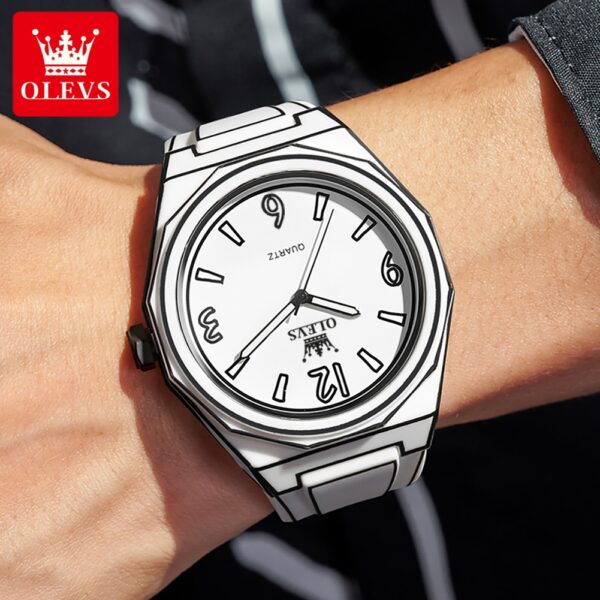 OLEVS 1018 Herrenuhr – Wasserdichte Quarz-Uhr mit Silikonarmband & Leuchtfunktion – Bild 17