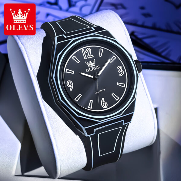 OLEVS 1018 Herrenuhr – Wasserdichte Quarz-Uhr mit Silikonarmband & Leuchtfunktion – Bild 32