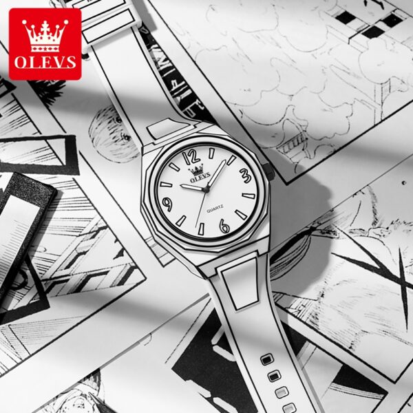 OLEVS 1018 Herrenuhr – Wasserdichte Quarz-Uhr mit Silikonarmband & Leuchtfunktion – Bild 6