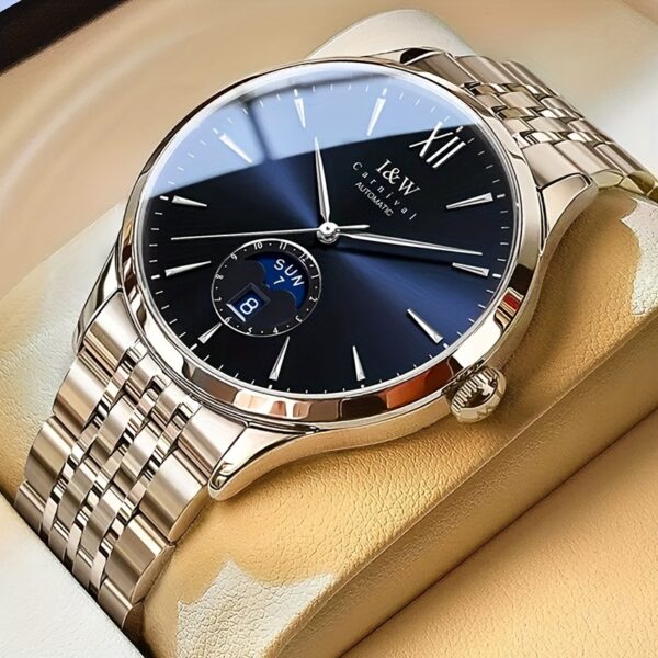 Carnival High-End Herren Automatikuhr: Sportlich-elegant mit Saphirglas – Bild 3