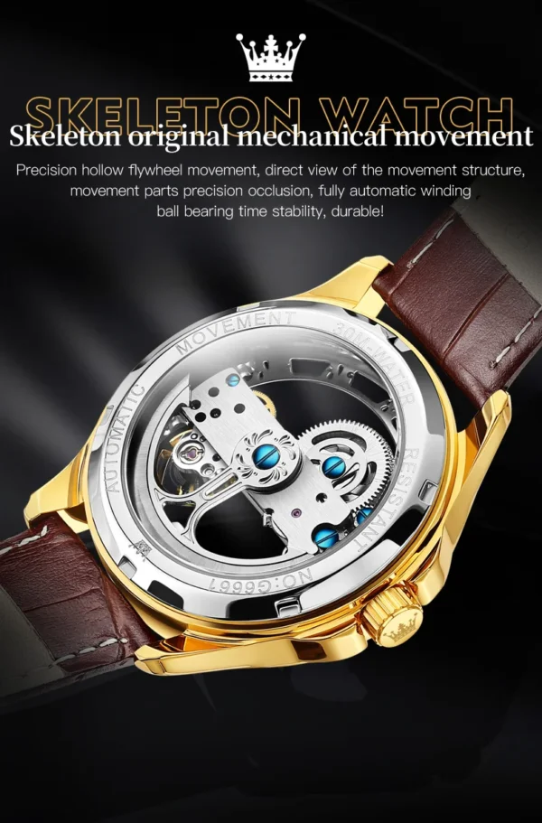 OLEVS Herren Automatikuhr-Luxus, Leuchtkraft und Präzision zum TOP Preis – Bild 25