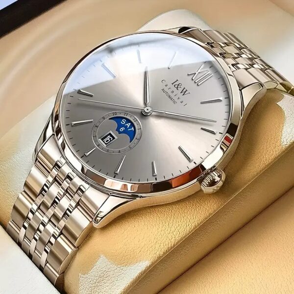 Carnival High-End Herren Automatikuhr: Sportlich-elegant mit Saphirglas – Bild 10