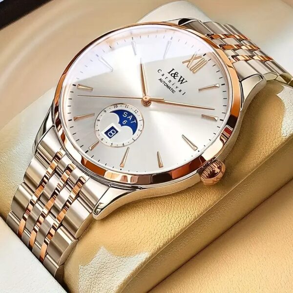 Carnival High-End Herren Automatikuhr: Sportlich-elegant mit Saphirglas – Bild 6