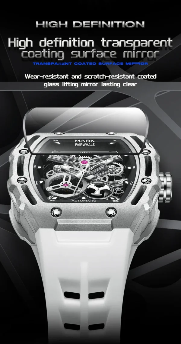 DITALING FW-6700: Luxuriöse Herren-Automatikuhr im Tonneau-Skelett-Design – Bild 14