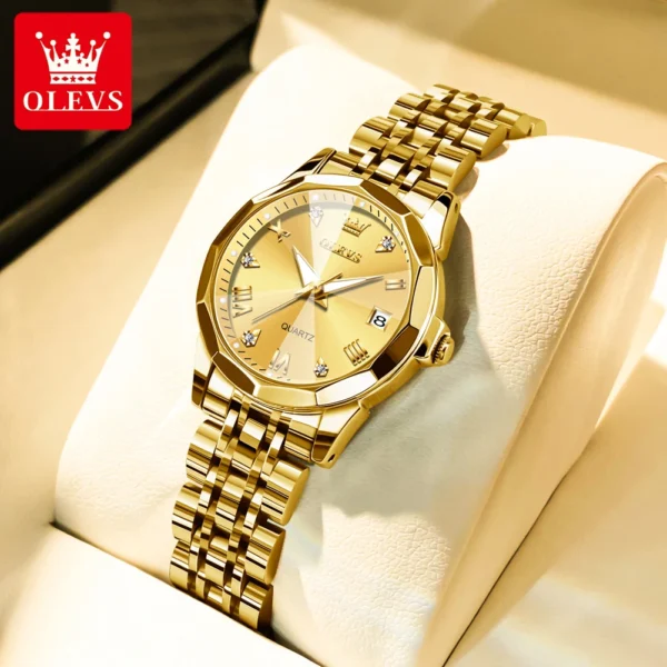 OLEVS Geschenkset Luxus-Quarzuhr für Damen-Eleganz trifft Funktionalität – Bild 2