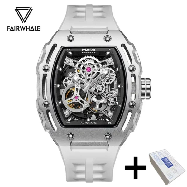 DITALING FW-6700: Luxuriöse Herren-Automatikuhr im Tonneau-Skelett-Design – Bild 7