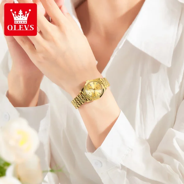 OLEVS Geschenkset Luxus-Quarzuhr für Damen-Eleganz trifft Funktionalität – Bild 4