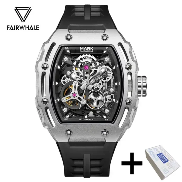 DITALING FW-6700: Luxuriöse Herren-Automatikuhr im Tonneau-Skelett-Design – Bild 8
