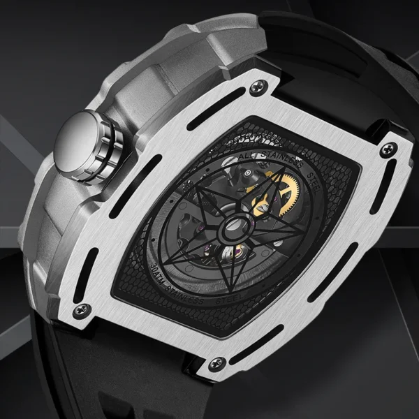 DITALING FW-6700: Luxuriöse Herren-Automatikuhr im Tonneau-Skelett-Design – Bild 6