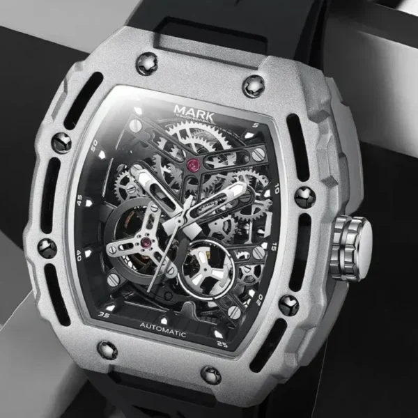 DITALING FW-6700: Luxuriöse Herren-Automatikuhr im Tonneau-Skelett-Design – Bild 5