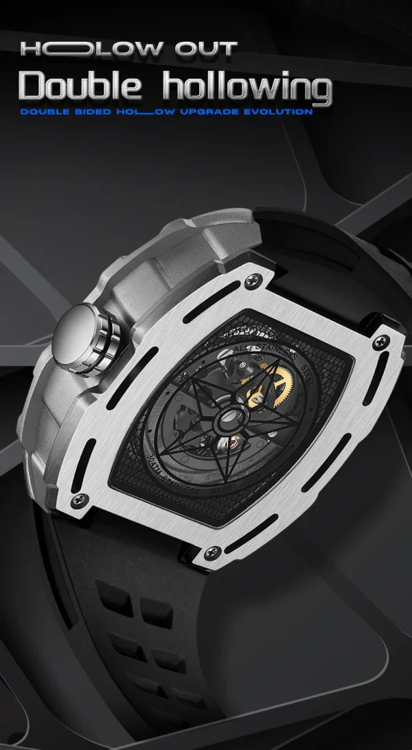 DITALING FW-6700: Luxuriöse Herren-Automatikuhr im Tonneau-Skelett-Design – Bild 17