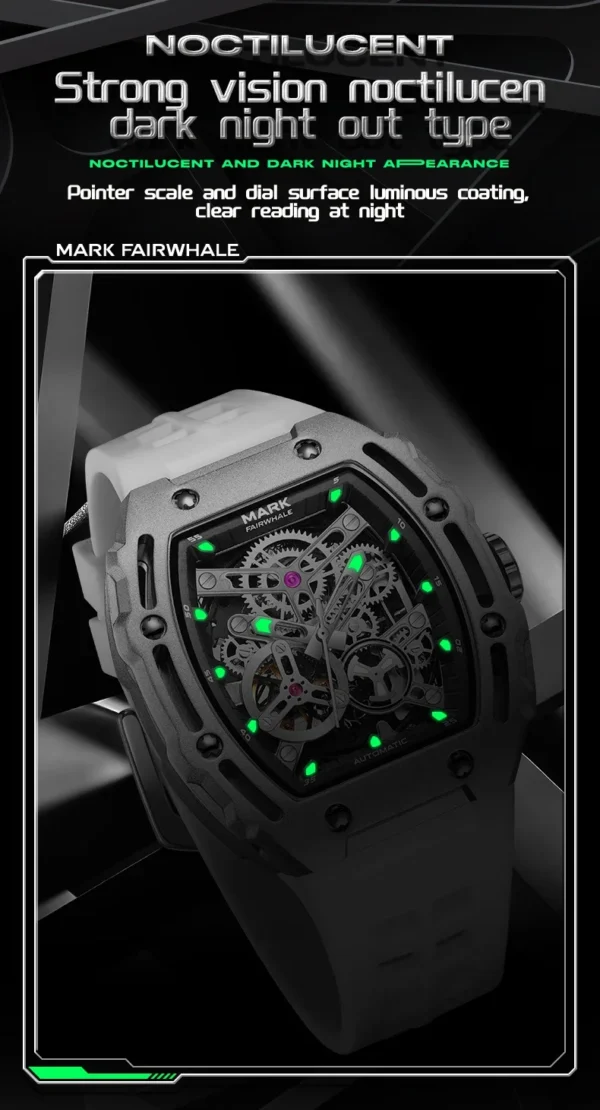 DITALING FW-6700: Luxuriöse Herren-Automatikuhr im Tonneau-Skelett-Design – Bild 18