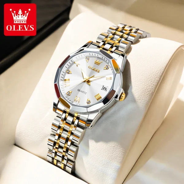 OLEVS Geschenkset Luxus-Quarzuhr für Damen-Eleganz trifft Funktionalität – Bild 14