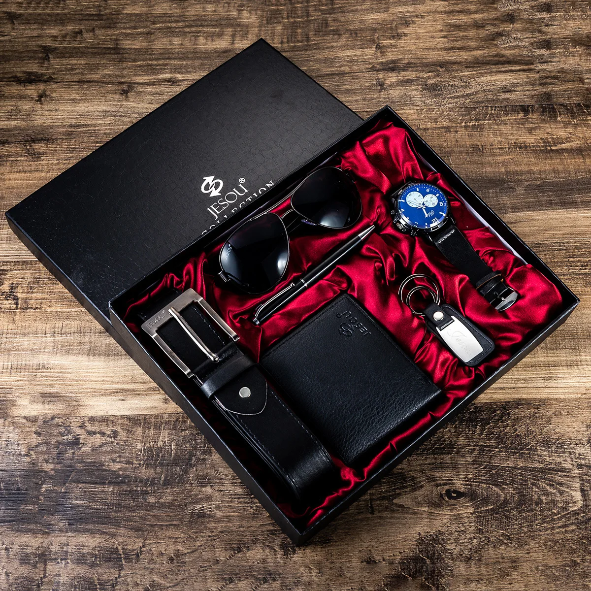 Luxuriöses Geschenkset für Herren: 6-in-1 Business-Accessoires
