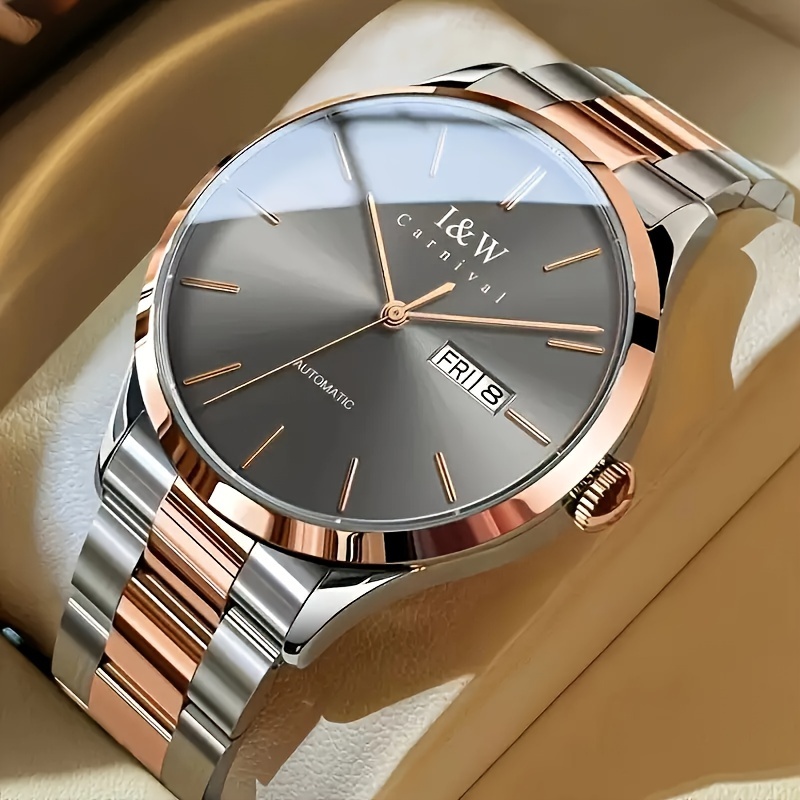 Carnival Ultrathin Automatikuhr für Herren: Zeitlose Eleganz