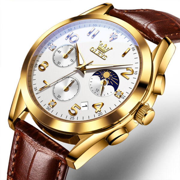OLEVS 2890 Fashion Casual Herrenuhr mit Mondphase – Bild 40