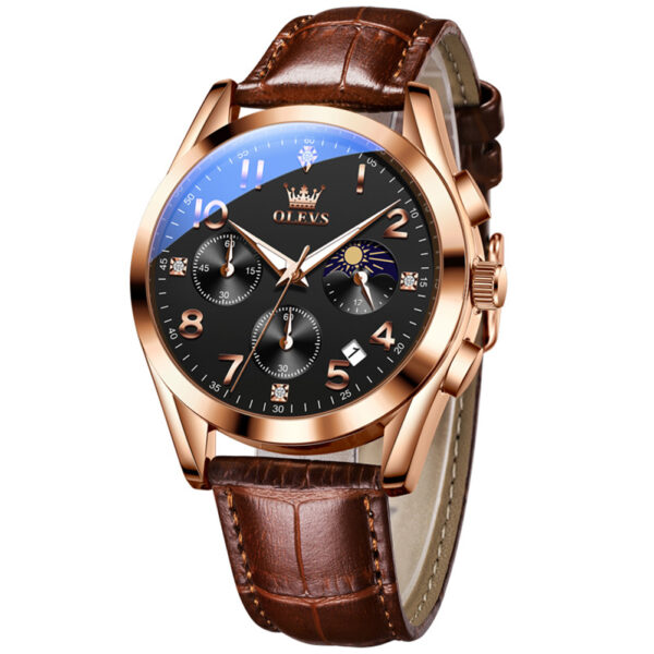 OLEVS 2890 Fashion Casual Herrenuhr mit Mondphase – Bild 39