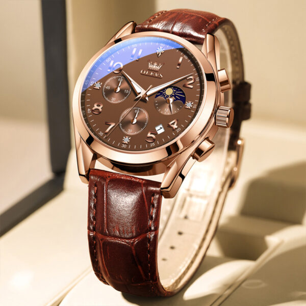 OLEVS 2890 Fashion Casual Herrenuhr mit Mondphase – Bild 24