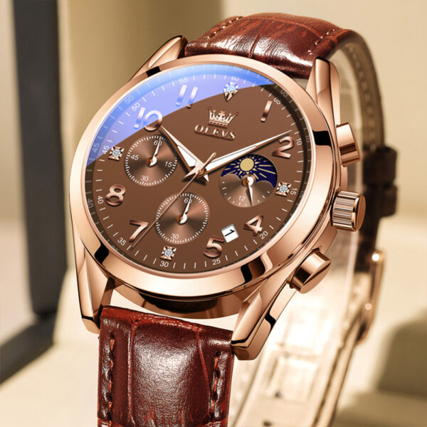OLEVS 2890 Fashion Casual Herrenuhr mit Mondphase – Bild 23