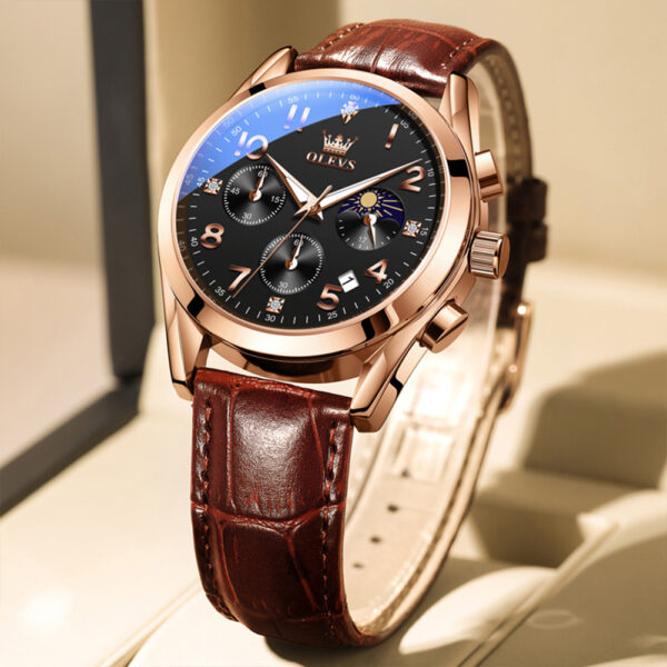 OLEVS 2890 Fashion Casual Herrenuhr mit Mondphase – Bild 22