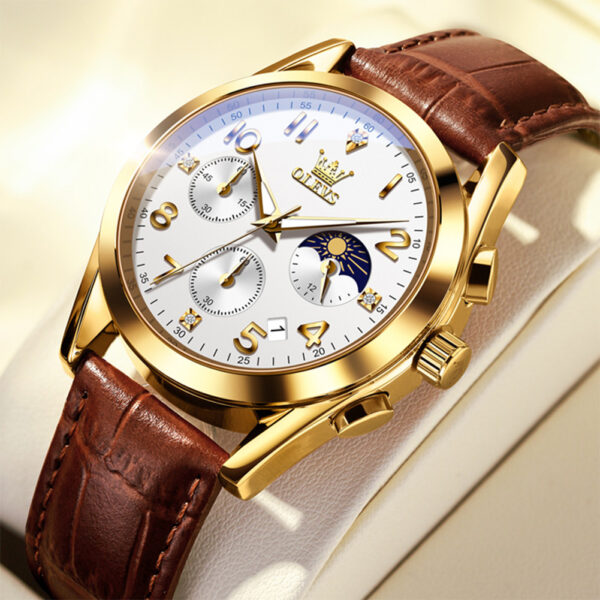 OLEVS 2890 Fashion Casual Herrenuhr mit Mondphase – Bild 32