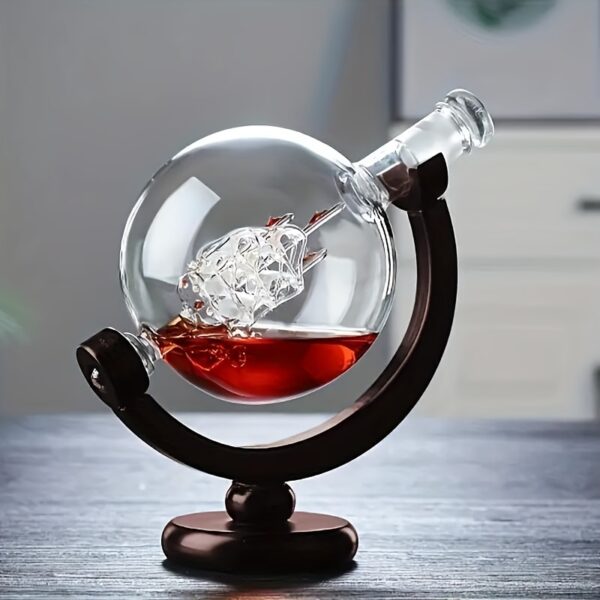Whisky Dekanter-Set Globus-Einzigartiger Stil Spirituosen-Wein – Bild 6