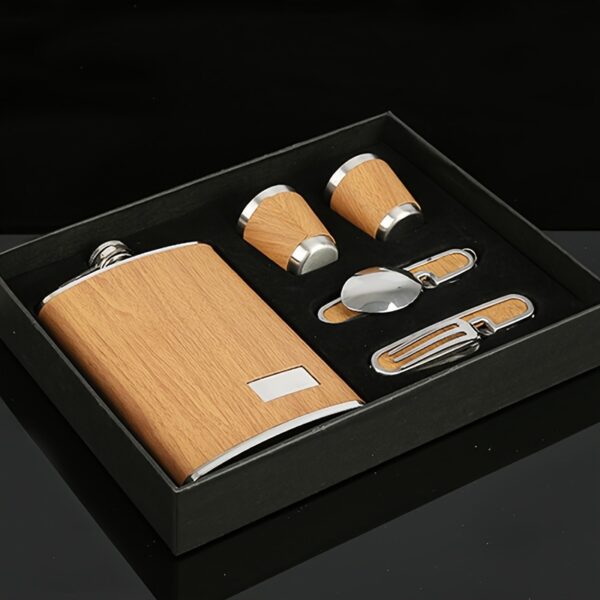 Tragbares Flachmann-Set aus Edelstahl-Ideal für Outdoor und Unterwegs – Bild 6