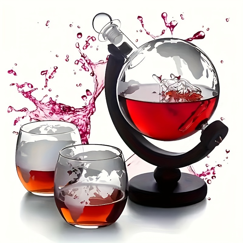 Whisky Dekanter-Set Globus-Einzigartiger Stil Spirituosen-Wein