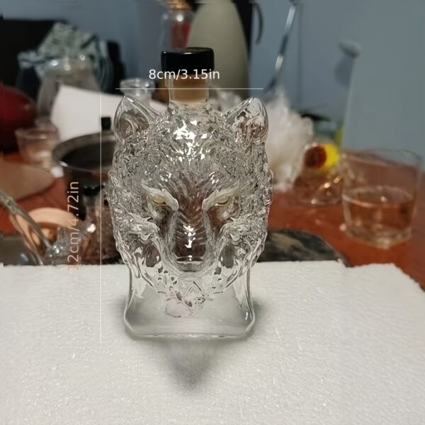 Whiskyflasche mit Wolfskopf-Design Einzigartiger Dekanter für Besondere Anlässe – Bild 5