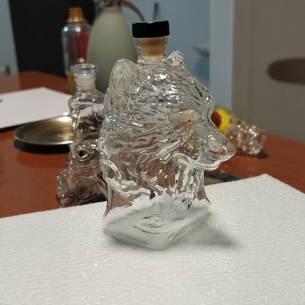 Whiskyflasche mit Wolfskopf-Design Einzigartiger Dekanter für Besondere Anlässe – Bild 7