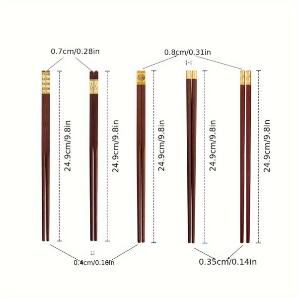 Essstäbchen-Set aus Rotem Sandelholz-Zeitlose Eleganz für Ihr Zuhause – Bild 3