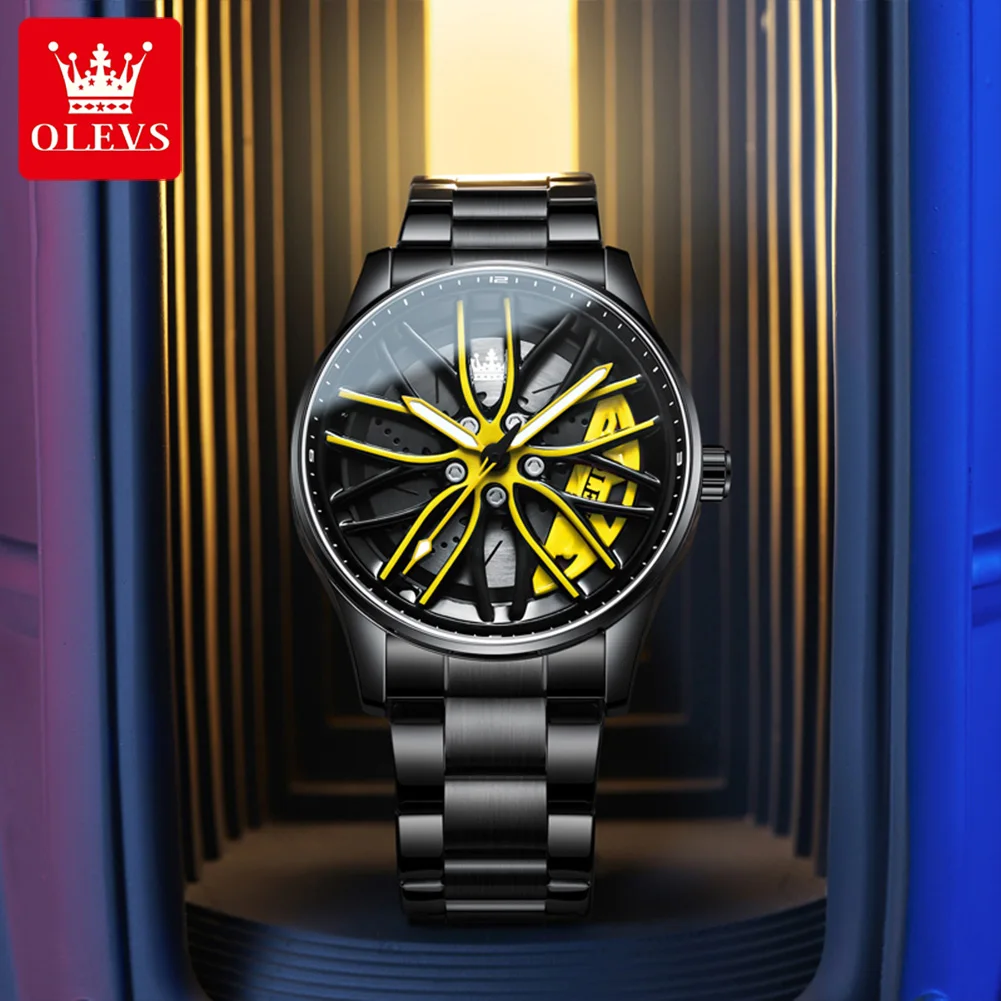 OLEVS 9937 Herrenuhr – Top Luxus Quarz-Uhr mit drehbarer Lünette & Sport-Design