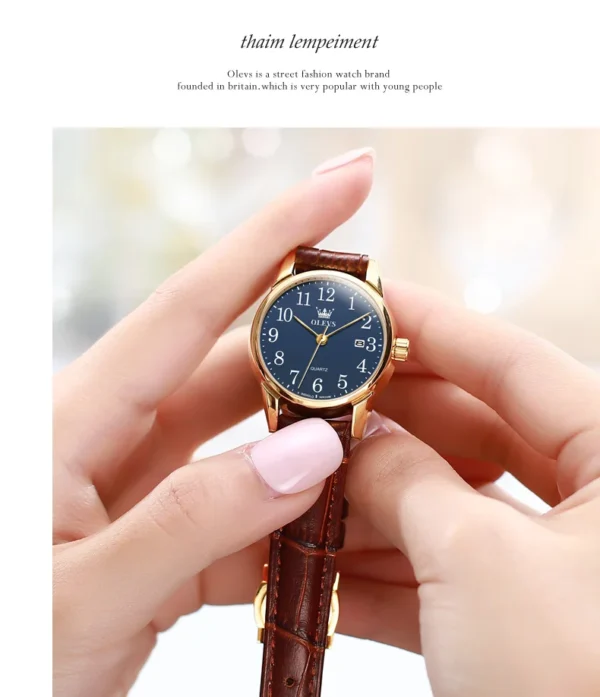 OLEVS 5566 Paar-Uhr - Elegante Quarz-Uhren für Verliebte mit Kalender – Bild 28