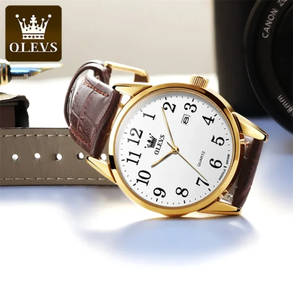 OLEVS 5566 Paar-Uhr - Elegante Quarz-Uhren für Verliebte mit Kalender – Bild 8