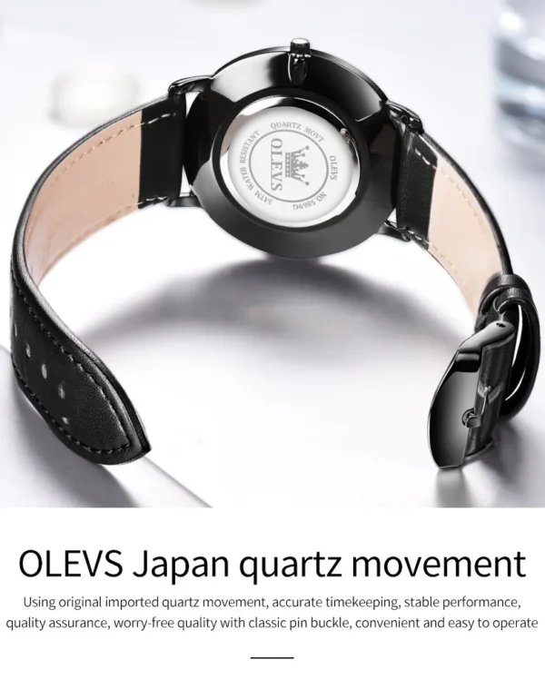 OLEVS 5869 Paar-Uhr-Ultradünne Quarz-Uhren mit Stil und Kalender – Bild 19