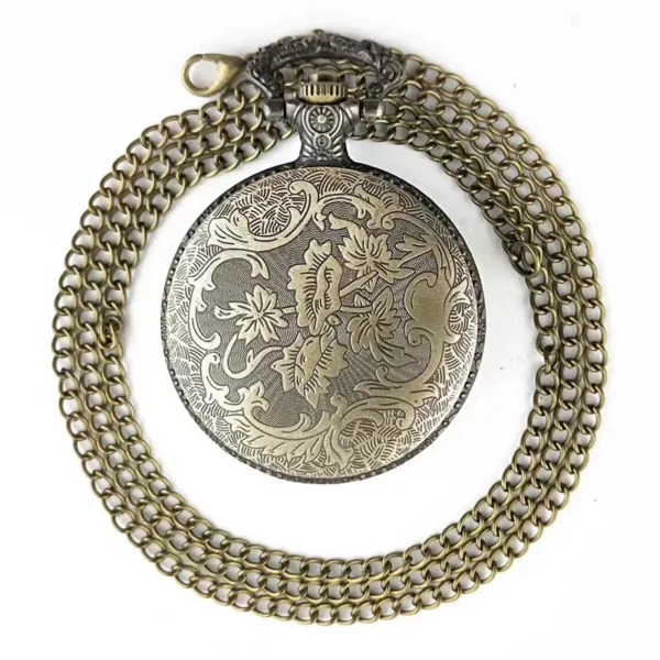Vintage Bronze Schnitzerei DAD Taschenuhr-Das Beste Geschenk für den Vater – Bild 10