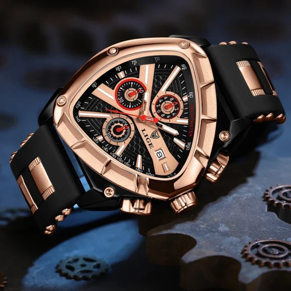 LIGE 89103 Wasserdichte Herrenuhr: Luxuriöse Militär-Sportuhr mit Chronograph – Bild 25