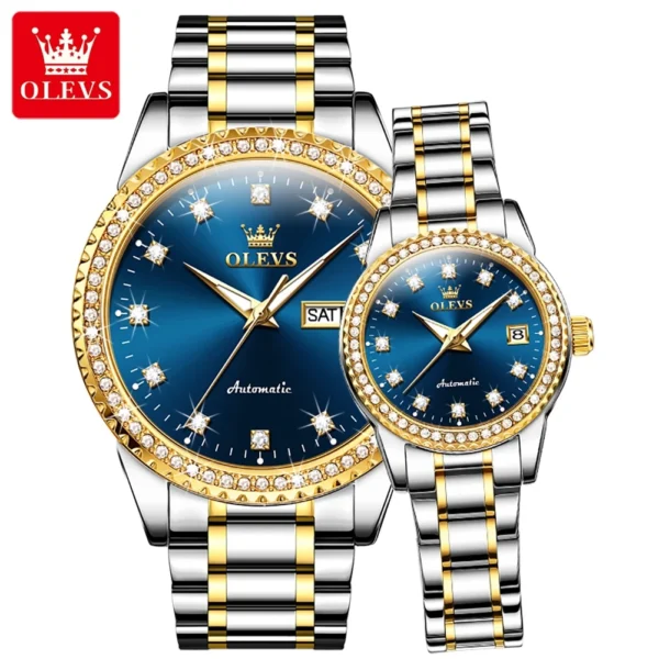 OLEVS 7003 Mechanische Paar-Uhr Luxus und Präzision für Verliebte – Bild 10