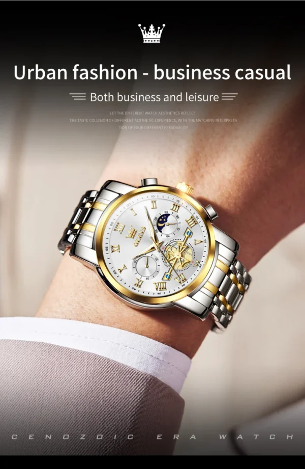 OLEVS 2859 Herrenuhr – Klassische Römische Skala, Luxus Quarz-Uhr mit Leuchtfunktion & Wasserdicht – Bild 30