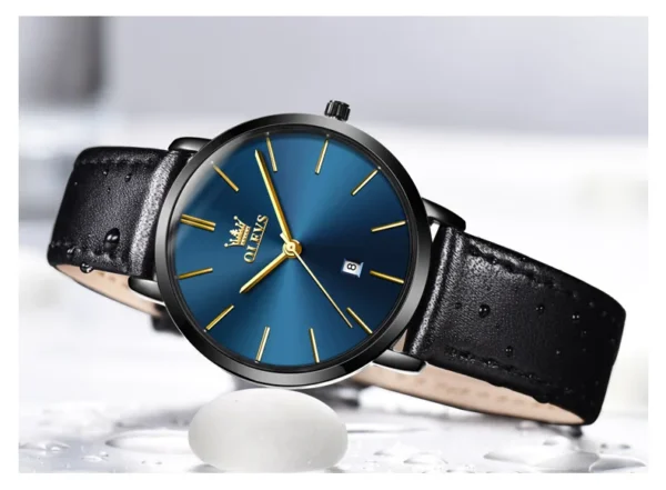 OLEVS 5869 Paar-Uhr-Ultradünne Quarz-Uhren mit Stil und Kalender – Bild 28