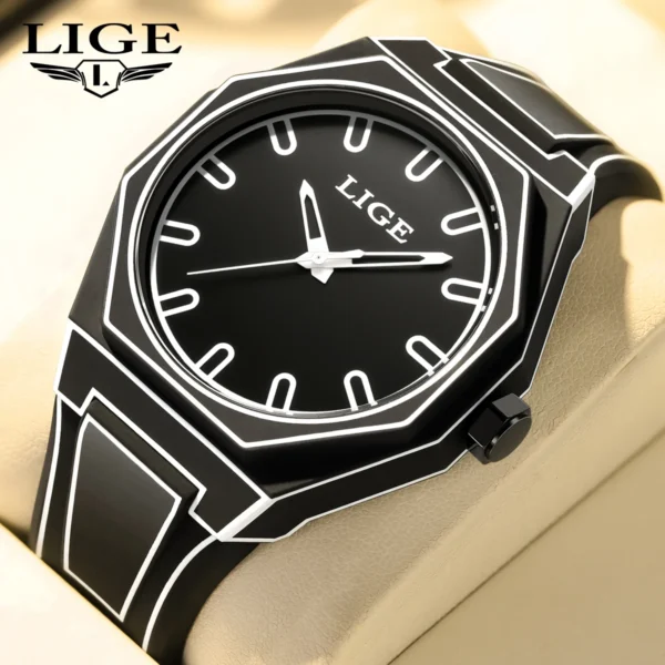 LIGE 89171 Herrenuhr: Luxuriöse Militär-Sportuhr mit Chronograph – Bild 7