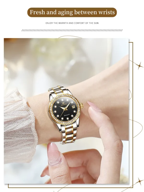 OLEVS 7003 Mechanische Paar-Uhr Luxus und Präzision für Verliebte – Bild 19