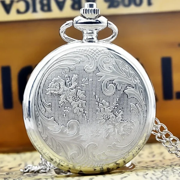 Vintage Bronze-Silber Steampunk Taschenuhr-Muschel-Design mit Sammlerwert – Bild 3