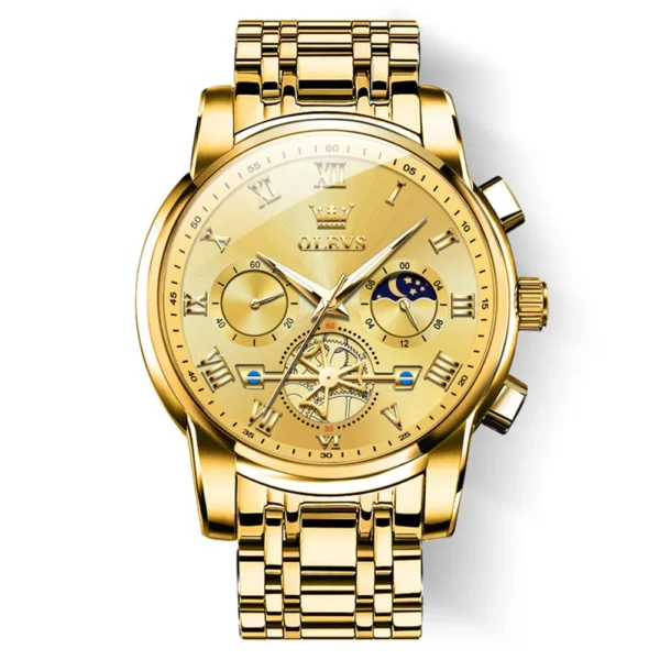 OLEVS 2859 Herrenuhr – Klassische Römische Skala, Luxus Quarz-Uhr mit Leuchtfunktion & Wasserdicht – Bild 12