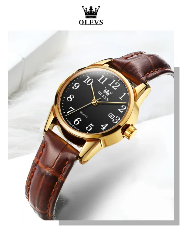 OLEVS 5566 Paar-Uhr - Elegante Quarz-Uhren für Verliebte mit Kalender – Bild 20