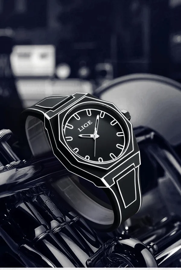 LIGE 89171 Herrenuhr: Luxuriöse Militär-Sportuhr mit Chronograph – Bild 19