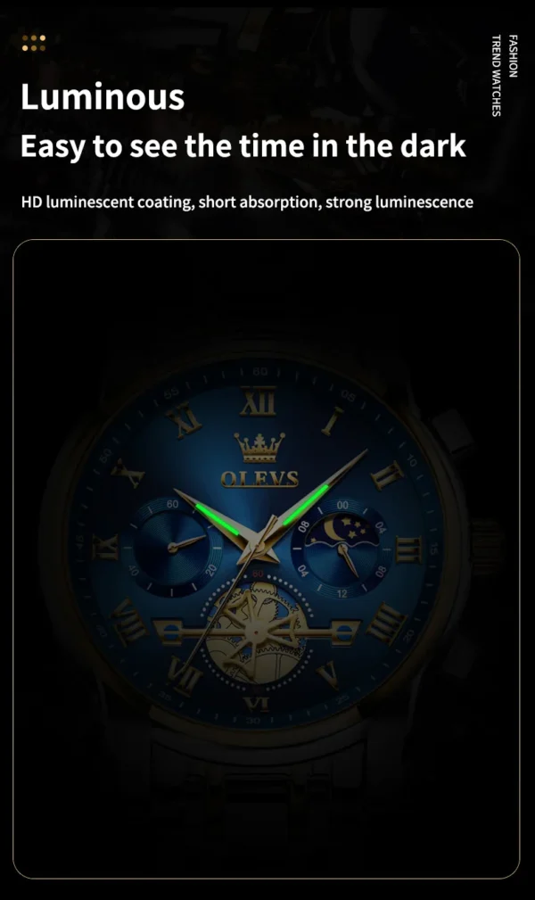 OLEVS 2859 Herrenuhr – Klassische Römische Skala, Luxus Quarz-Uhr mit Leuchtfunktion & Wasserdicht – Bild 22