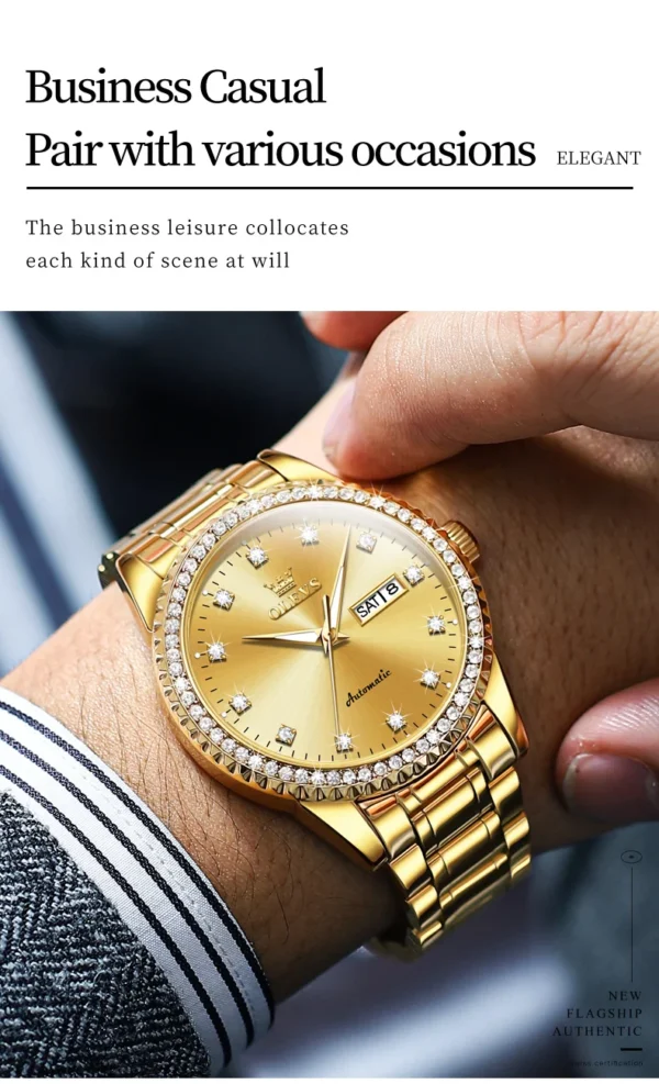 OLEVS 7003 Mechanische Paar-Uhr Luxus und Präzision für Verliebte – Bild 17