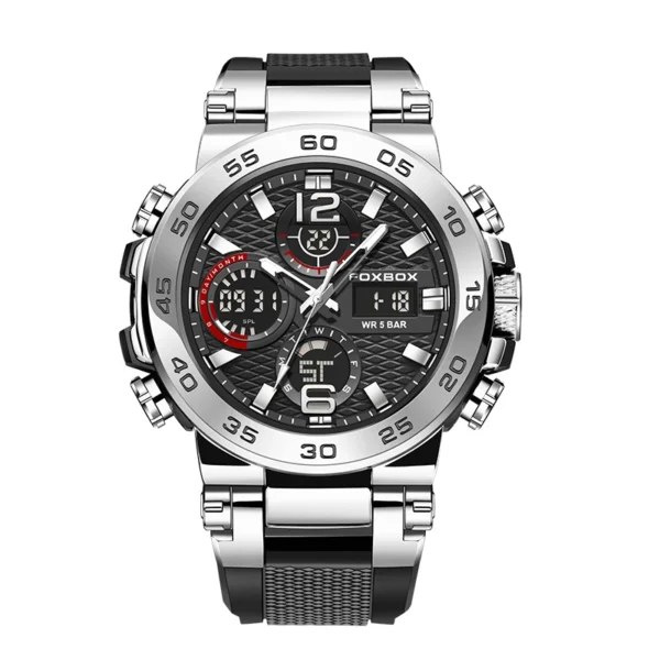 FOXBOX 0033 Herrenuhr - Militär-Sportuhr mit Dual-Display – Bild 11