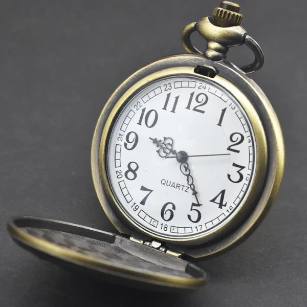 Vintage Bronze Steampunk Taschenuhr-Faszinierendes Zahnrad-Design – Bild 3